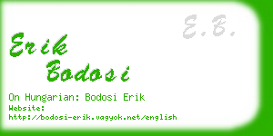 erik bodosi business card